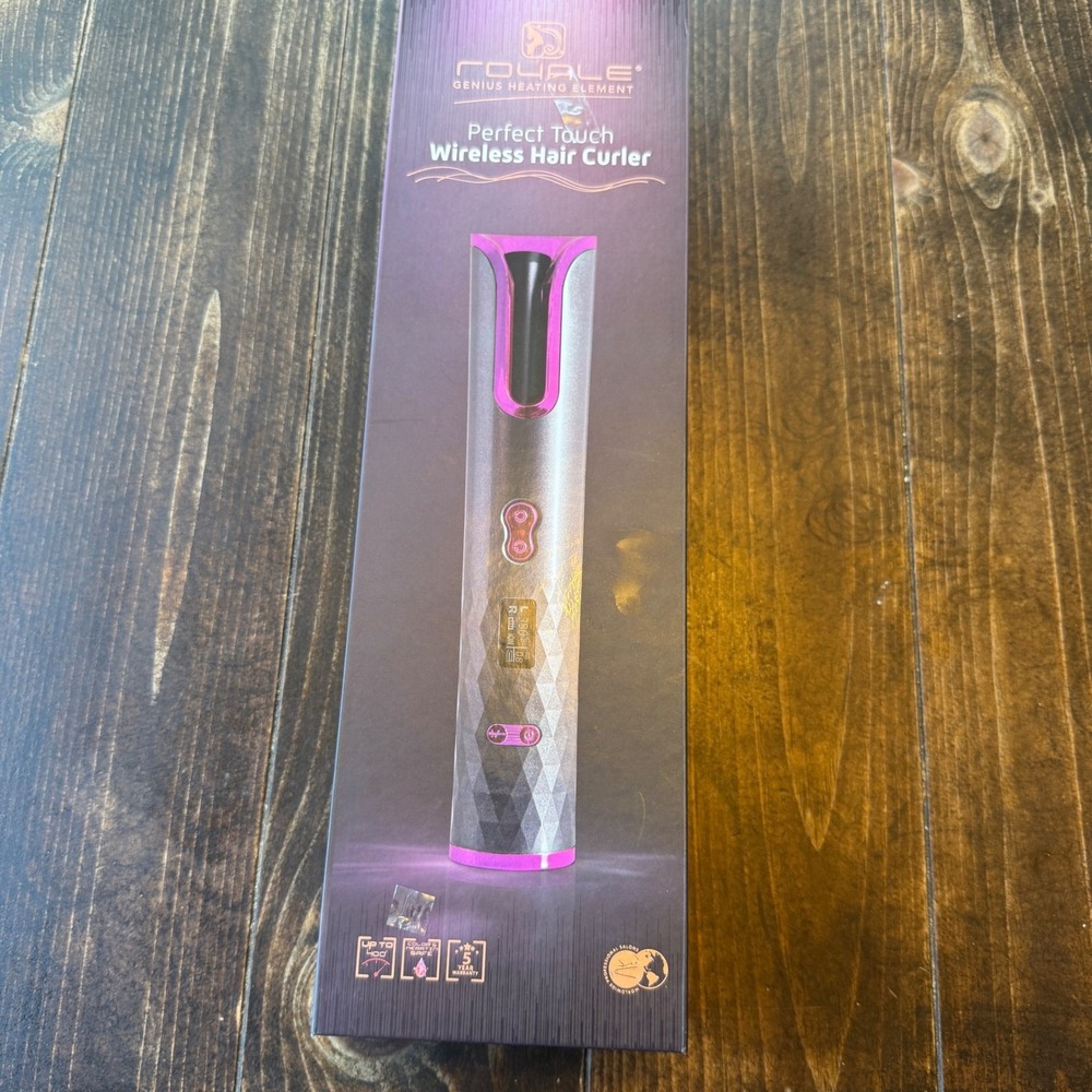 Royale Perfect Touch Wireless Hair Curler New in Box-Missing charger